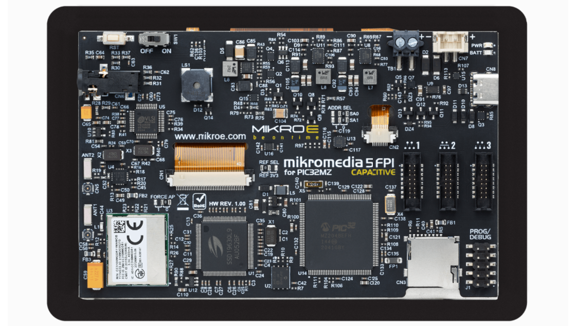 Mikroe Mikromedia 5 for PIC32MZ Capacitive FPI with Bezel
